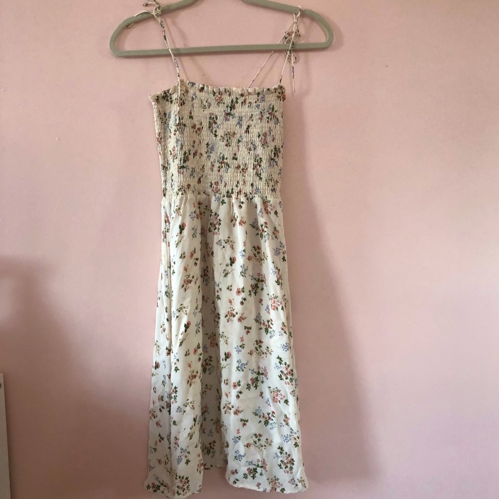 Reformation Sable Dress Carine Light Florals Midi Smock Dress - Picture 5 of 6